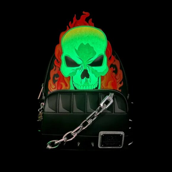 Loungefly Marvel Ghost Rider MegaCon Exclusive Glow Cosplay Mini Backpack main image 6